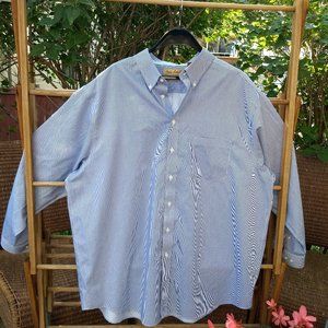 classic blue white stripe dress shirt